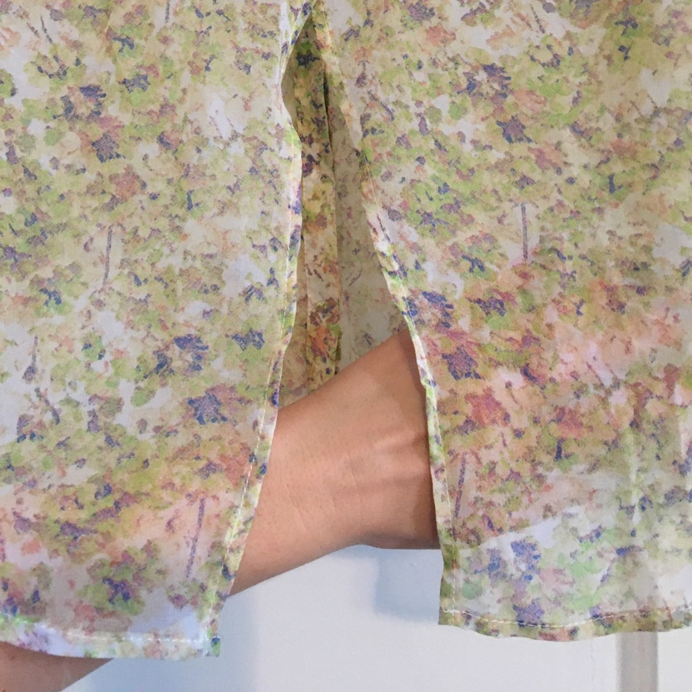 Pull And Bear Sheer Button Up Blouse - image 4